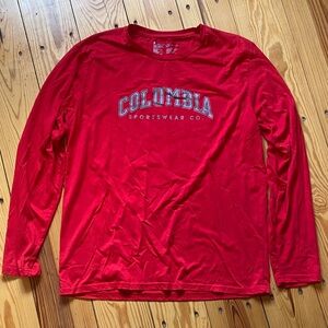 Columbia Red Long Sleeve Tee for Men